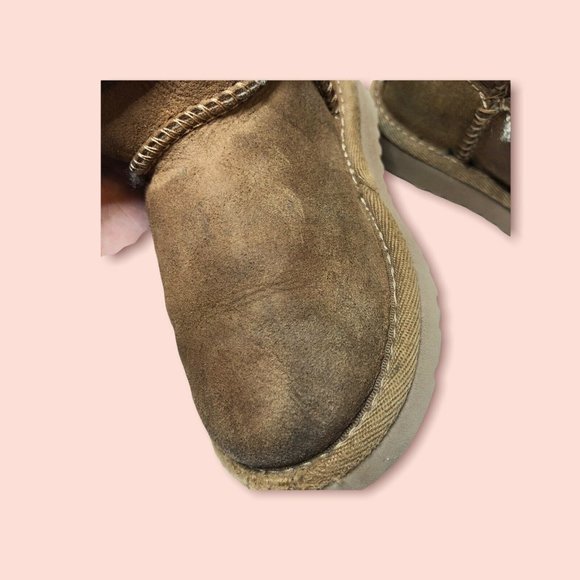 UGG Chestnut Bailey Bow Faux Sheepskin Boots 9 Tod - Picture 6 of 10